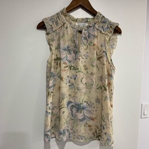 Rose + Olive Floral Sleeveless Blouse